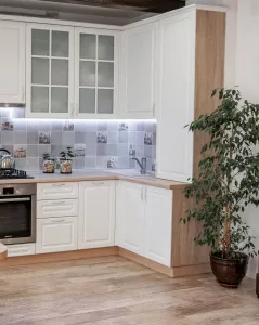 Кухня 547, угловая, белая