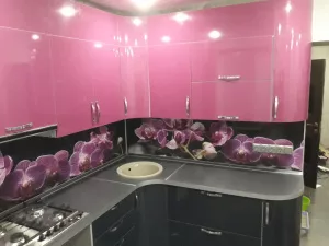 Кухня из пластика на заказ Ю-647